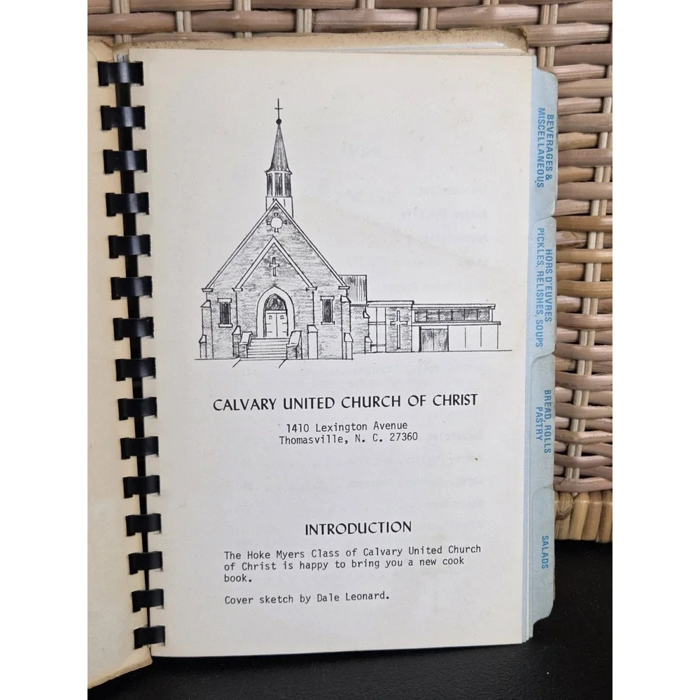 Calvary United Church‎ Of Christ Cookbook Thomasville,  North Carolina Spiral